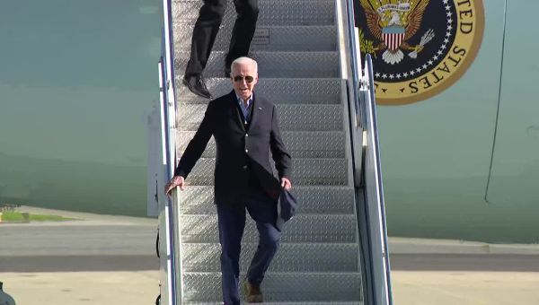 President Biden surveys storm-battered California