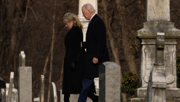 Biden attends private church mass on anniversary of wife, child deaths