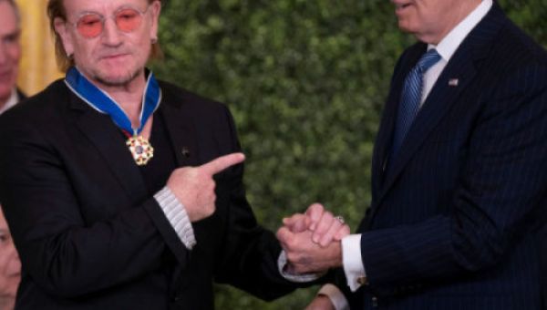 Bono humbled by US presidential honour