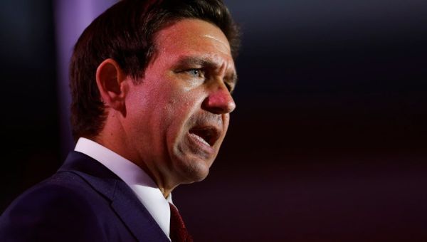 Protester’s Pride Flag Provokes Unhinged DeSantis Rant