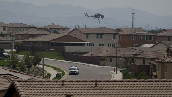 Line Fire: California blaze grows rapidly as thousands of homes at risk