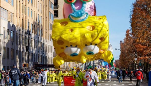 Macy’s Thanksgiving Parade: Annual event stars SpongeBob and minor protest