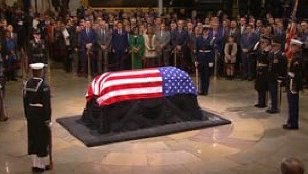 Georgia delegation of lawmakers honor Jimmy Carter as he lies in state at US Capitol