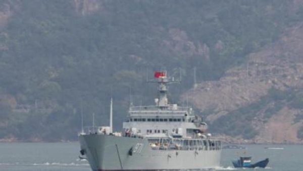 China Warship Starts Live-fire Drills Near Taiwan