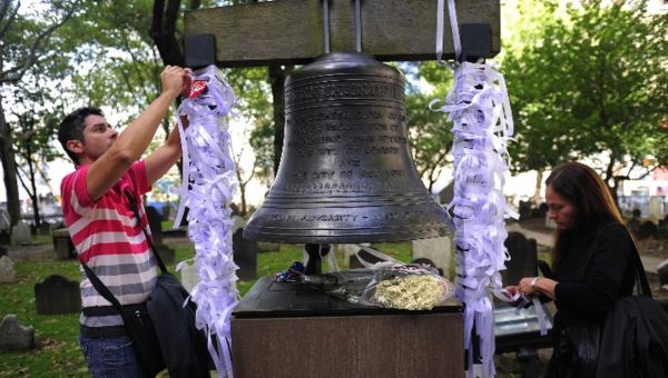 Live: Bell of Hope marks exact moment first plane hit World Trade Center on 9/11
