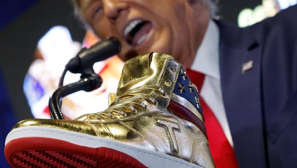 Golden high-top shoes: Trump's latest attempt to cash in on his infamy