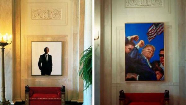 ‘What a Fragile Ego’: ‘Loser’ Donald Trump Ridiculed for Replacing Barack Obama’s White House Portrait With Painting of 2024 Pennsylvania Assassination Attempt