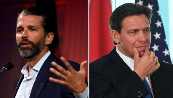 Donald Trump Jr. Condemns His Father’s Campaign Rival Ron DeSantis For Traveling As Florida Floods Wreak Havoc
