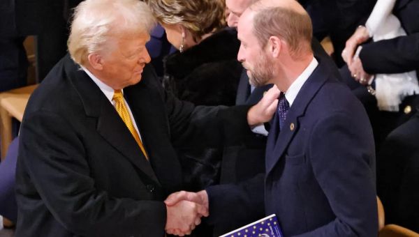 Prince of Wales gets pat from Donald Trump at Notre-Dame reopening