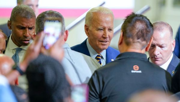 President Biden speaks at Flex LTD in South Carolina, highlighting new jobs