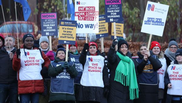 Nurses across Northern Ireland strike over pay and safe staffing levels