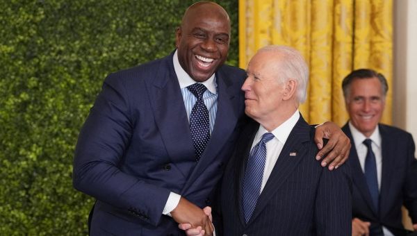 Magic Johnson received a very special honor from President Joe Biden