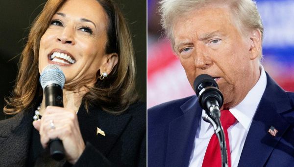 Trump enters Election Day with the tiniest of edges over Kamala Harris