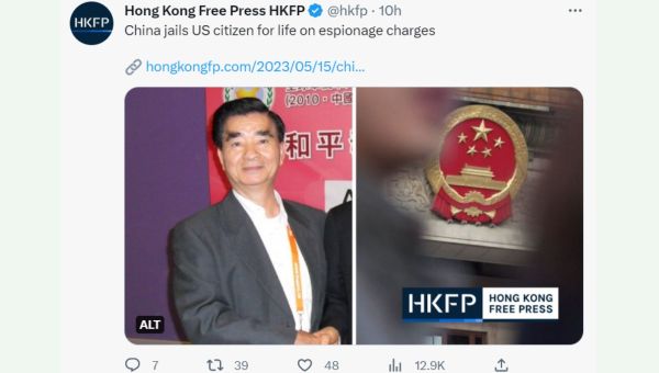 China jails American citizen formerly lauded as 'overseas patriot' for spying