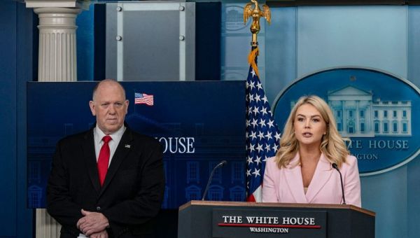 WH Press Secy Karoline Leavitt Kicks Off Trump’s First 100-Days Celebration With Briefing On Border Security