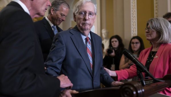 McConnell addresses health concerns after abrupt pause while speaking