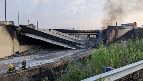 I-95 collapse updates: 1 vehicle trapped under the highway, governor says