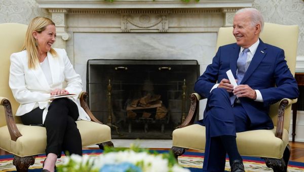 Biden welcomes fascist Italian premier to the White House