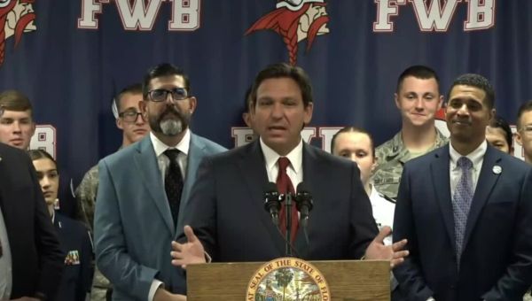 ‘That is just noise,’ Florida’s governor says of Trump’s ‘DeSanctimonious’ comment