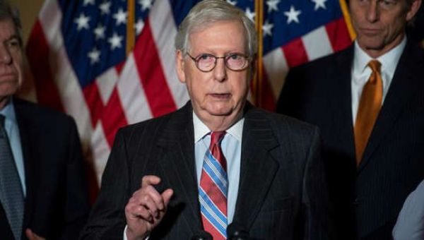 US: Mitch McConnell hospitalized after fall