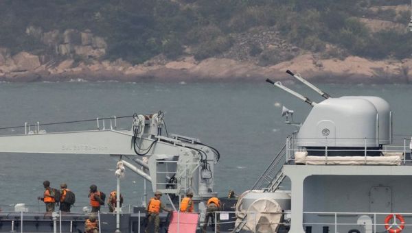 Chinese warship starts live-fire drills near Taiwan