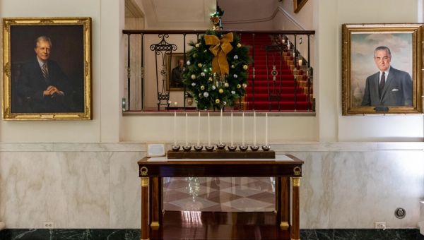 As the Bidens mark Hanukkah, the White House gets its own menorah for the first time