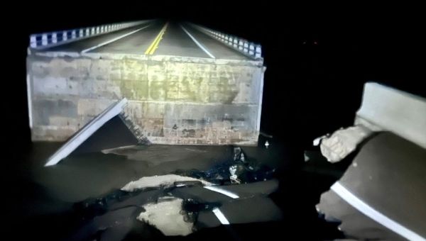 A section of the only road that connects Florida’s Sanibel Island with the mainland was knocked off by Hurricane Ian