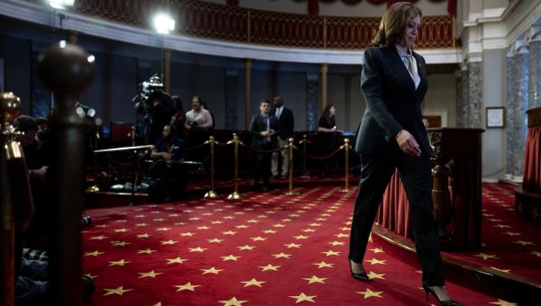 Vice President Harris casts record-breaking vote in Senate