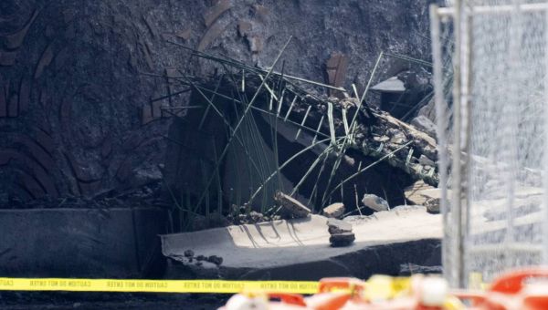 Section of heavily traveled I-95 collapses in Philadelphia after tanker truck catches fire