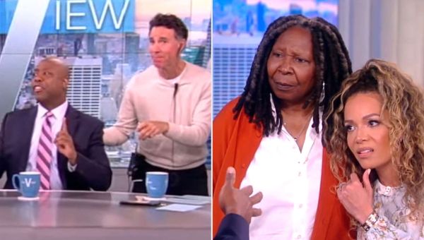 Chaos on The View as Whoopi Goldberg asks crew for help during bizarre Tim Scott interview