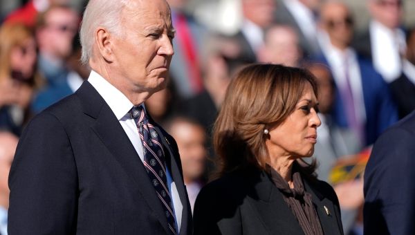 Biden and Harris appear together for first time since she lost election to Trump
