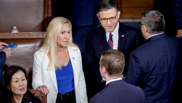 Marjorie Taylor Greene Says Motion to Vacate for Mike Johnson Is ‘Coming’