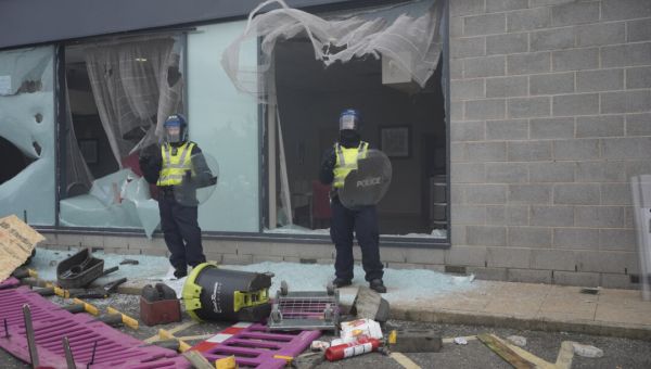 Hotel Targeted as Unrests Continue Across UK