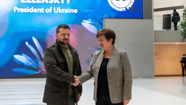 IMF Board Approves $900 Million in Funds for Ukraine as IMF Chief Georgieva Meets Zelenskyy