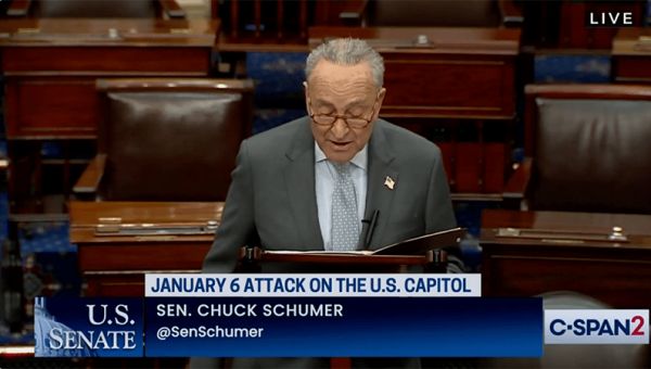 Chuck Schumer to Fox News: ‘Tell Carlson Not to Run a Second Segment’ of January 6 Video Footage