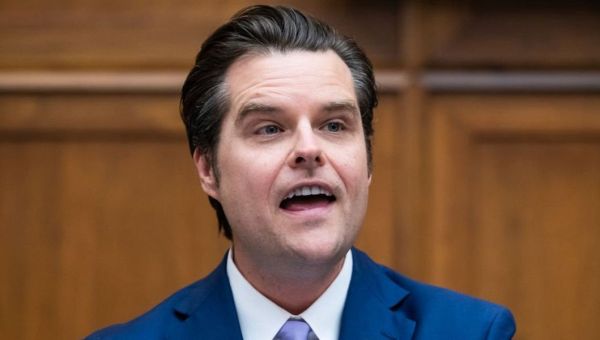 ‘I will be pressing charges’: Rep. Matt Gaetz says woman threw drink on him