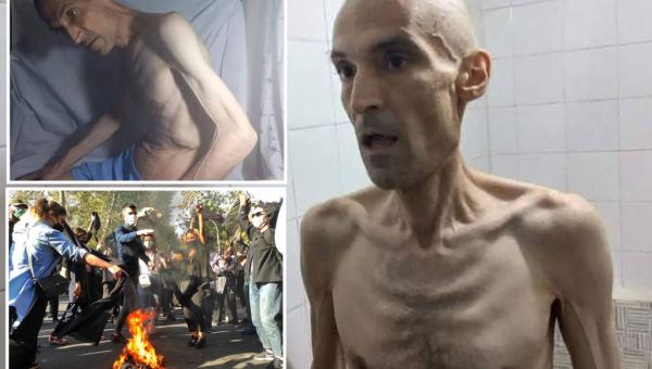 Startling photos show emaciated Iranian doctor on hunger strike over…