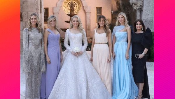 Yes, Kimberly Guilfoyle’s ‘witchy’ black dress at Tiffany Trump’s…