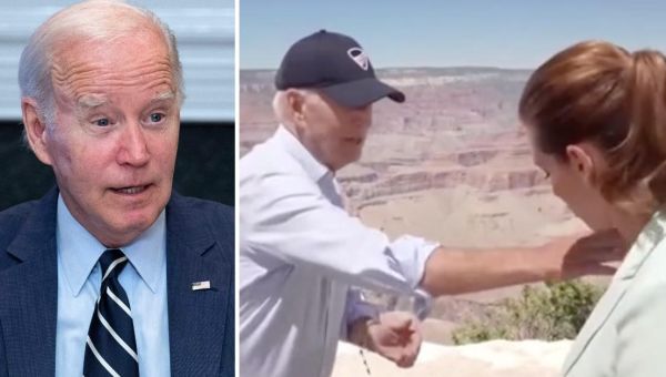 Handsy Biden Swats Away Bug From Meteorologist Stephanie Abrams’ Chest During Weather Channel Interview