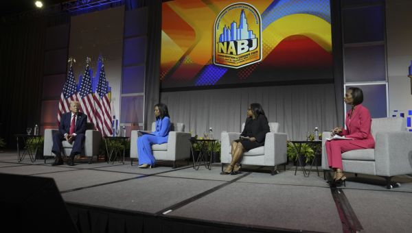 Trump attacks Kamala Harris' racial identity at Black journalism convention