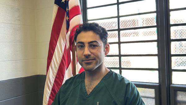 Detained on verge of U.S. citizenship, Mohsen Mahdawi speaks from Vermont prison