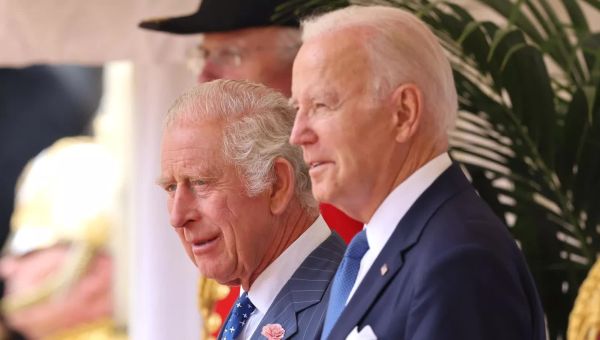 How Joe Biden interacted with King Charles after skipping coronation