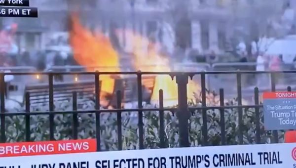 Man Appears to Set Himself on Fire Outside Trump Trial