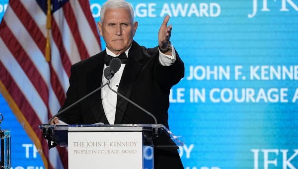 Former Vice President Mike Pence honored by Kennedy family in receiving the JFK 'Profile in Courage Award'