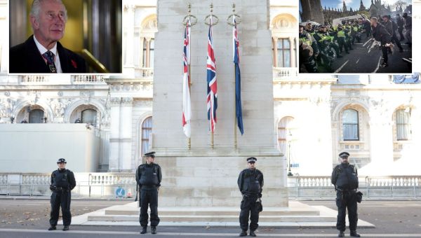 King to lead Remembrance Day service at Cenotaph after protest chaos