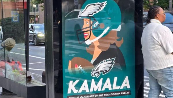 Eagles removing viral ‘counterfeit’ Kamala Harris ads throughout…