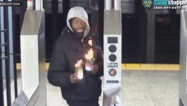 NYC subway rider burned after man allegedly threw flaming liquid on him. Here’s more on the suspect.