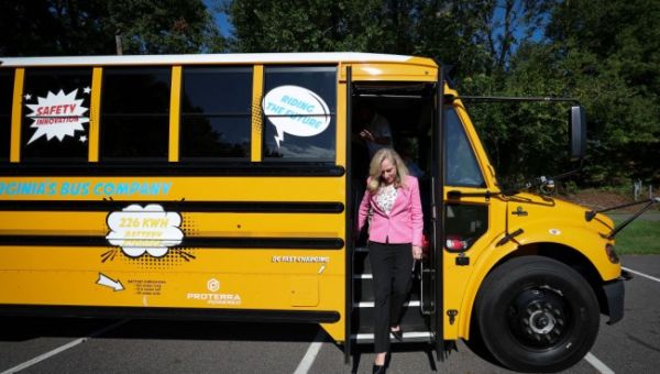 Biggest Fleet of Electric School Bus Rolls Out in Maryland