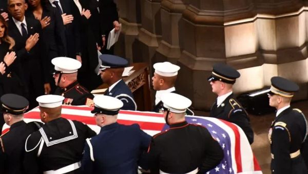 All five living presidents attend the funeral service for former President Jimmy Carter