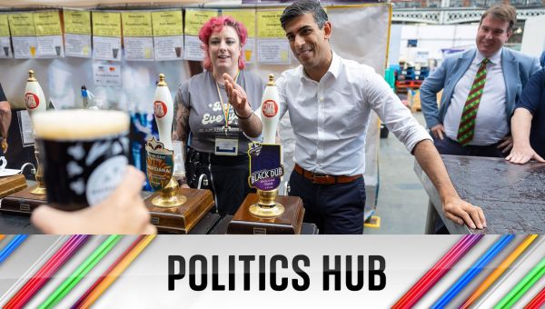 Politics latest: PM heckled at beer festival; Rutherglen and Hamilton West by-election after Margaret Ferrier loses seat is ‘perfect opportunity’ for Labour